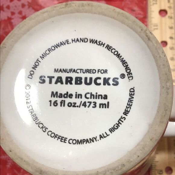 Starbucks 2012 ceramic coffee mug 16 ounce - Picture 3 of 3